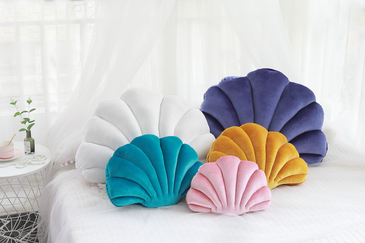 Velvet Seashell Pillow