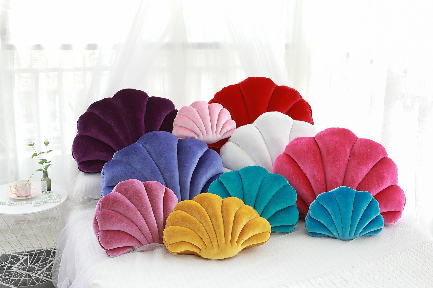 Velvet Seashell Pillow