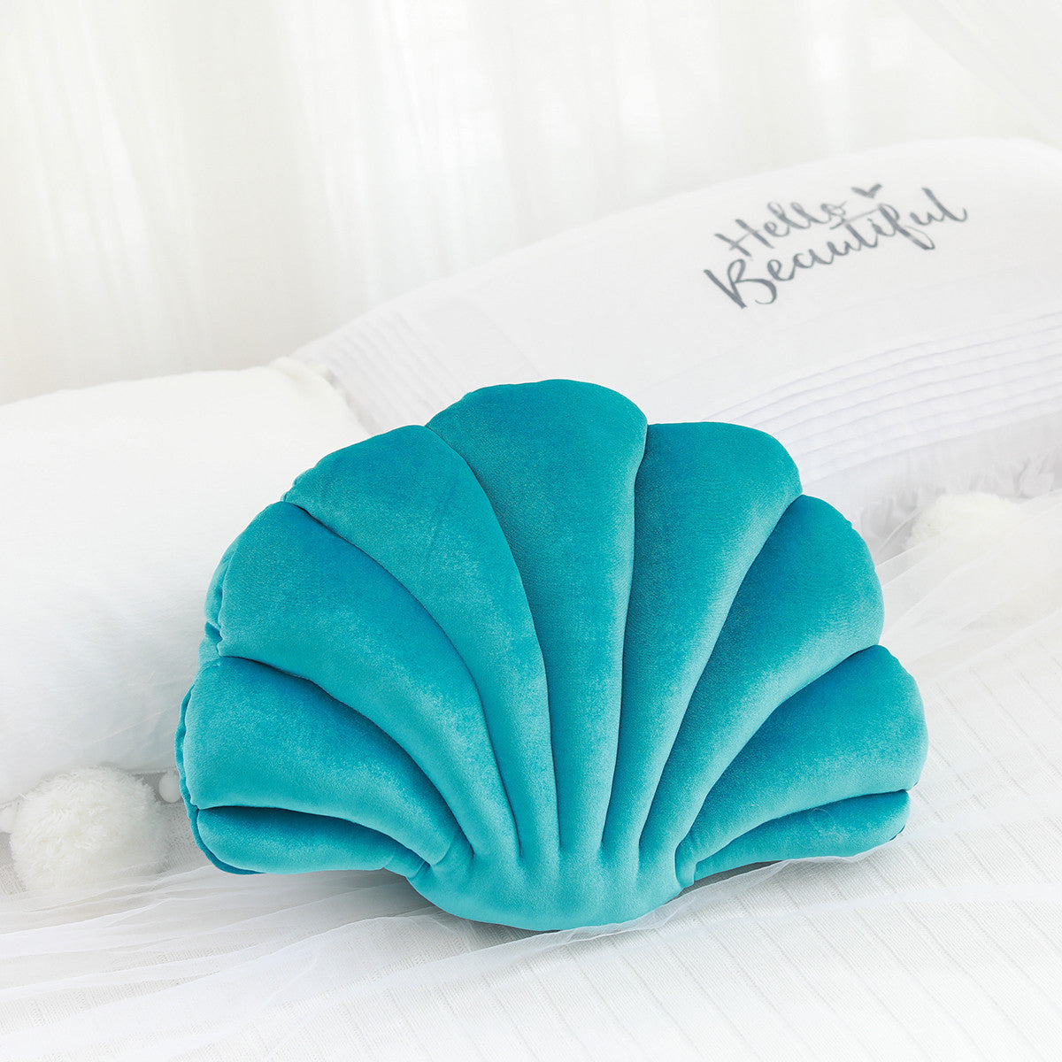 Velvet Seashell Pillow