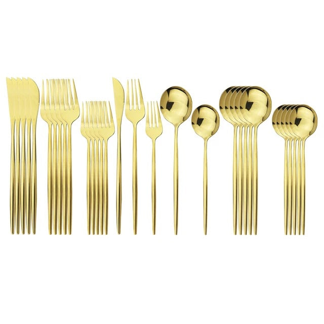 Asymmetric Stainless Steel Cutlery Set