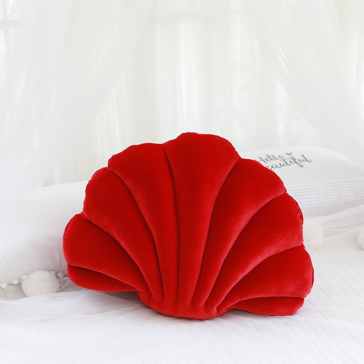 Velvet Seashell Pillow