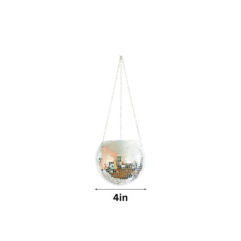 Disco Ball Hanging Flower Pot