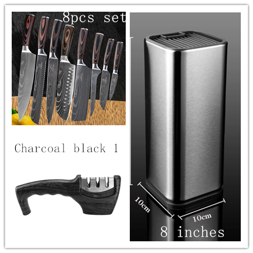 Wood-Grain Chef Knife Set