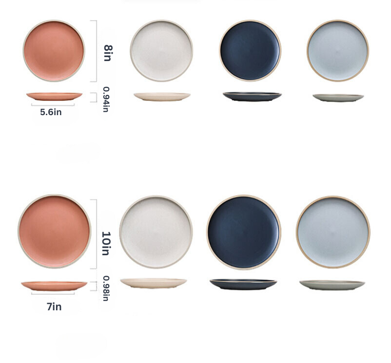 Pure Color Matte Ceramic Plate