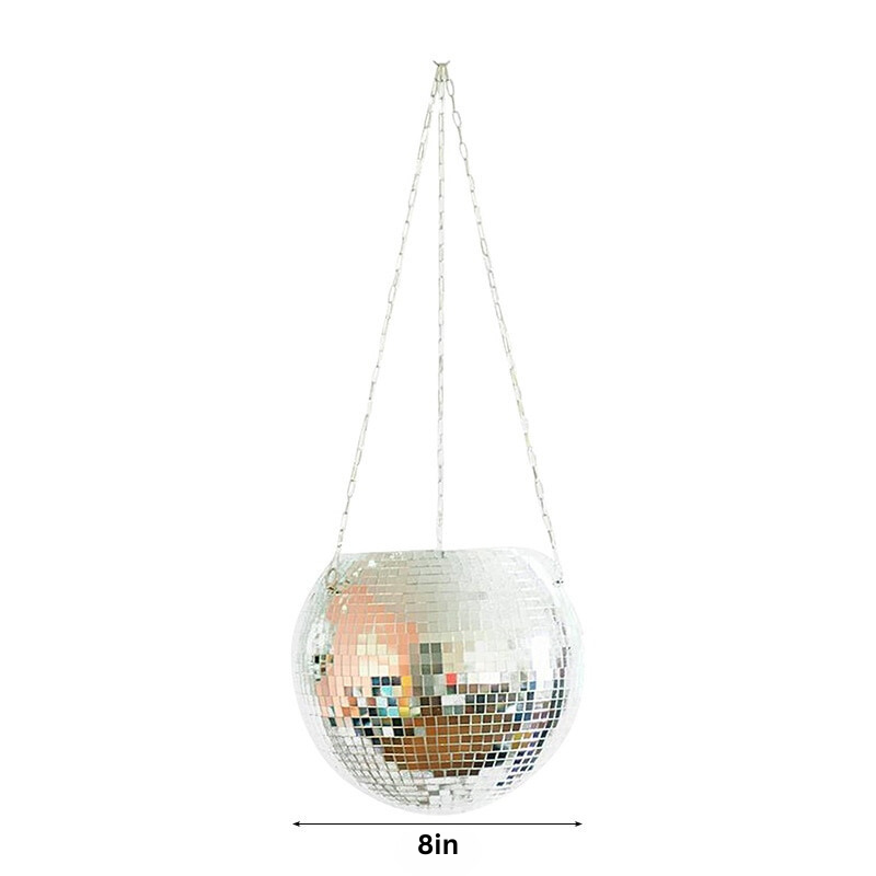 Disco Ball Hanging Flower Pot