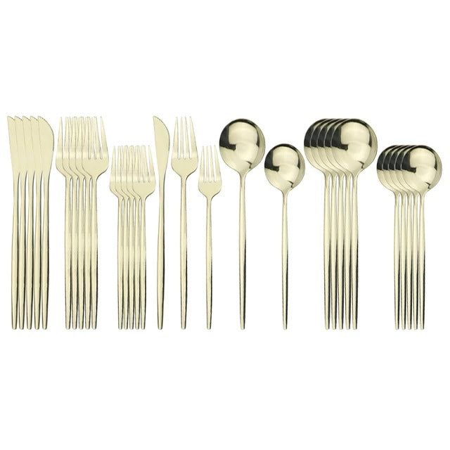 Asymmetric Stainless Steel Cutlery Set