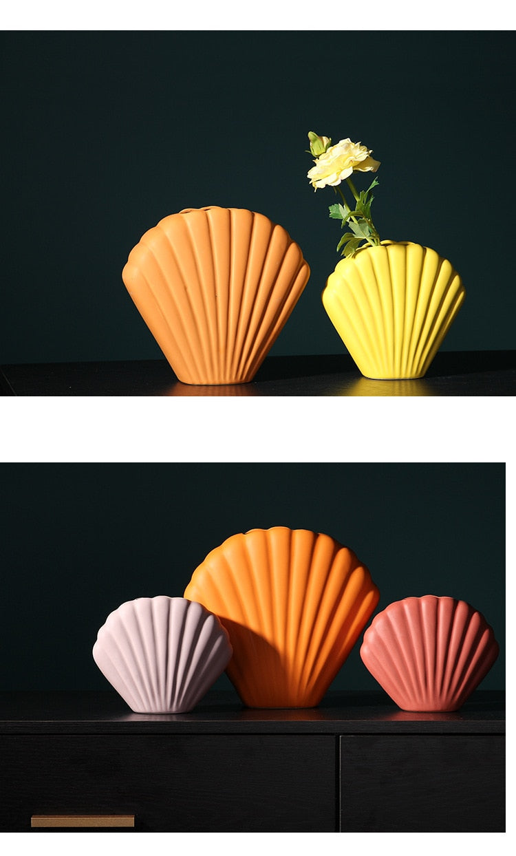 Seashell Ceramic Vase