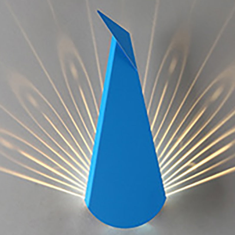 Illuminating Peacock Wall Sconce Lamp