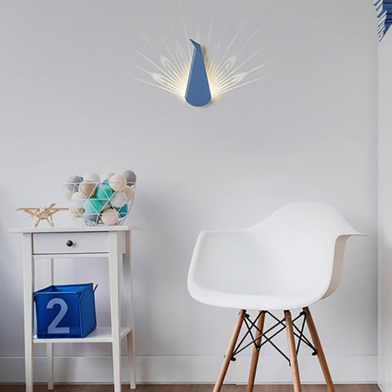 Illuminating Peacock Wall Sconce Lamp