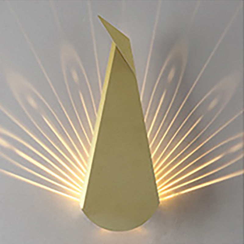 Illuminating Peacock Wall Sconce Lamp