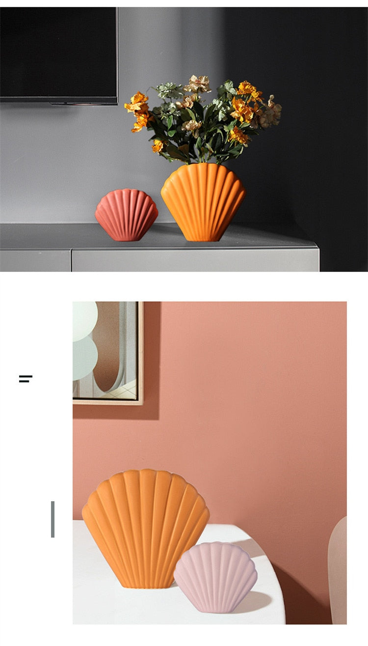 Seashell Ceramic Vase