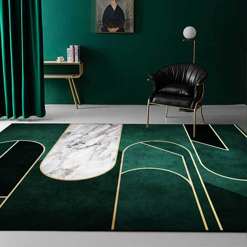 Emerald & Gold Rug