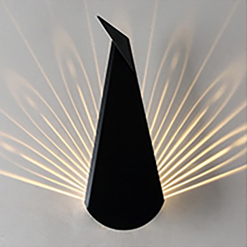 Illuminating Peacock Wall Sconce Lamp