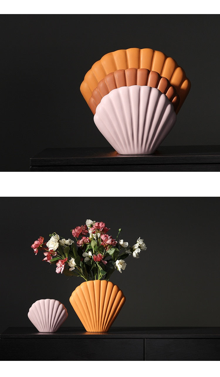 Seashell Ceramic Vase