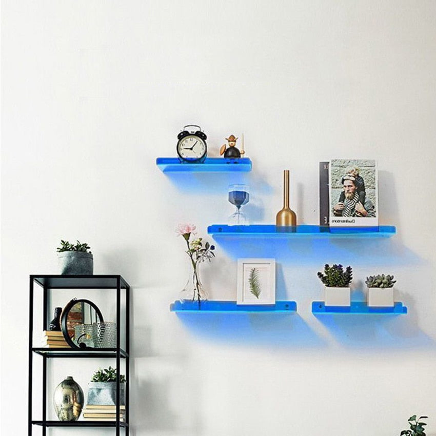 Color Acrylic Wall Mounted Shelf