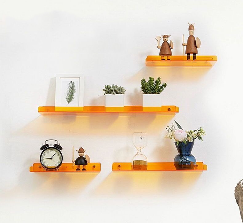 Color Acrylic Wall Mounted Shelf