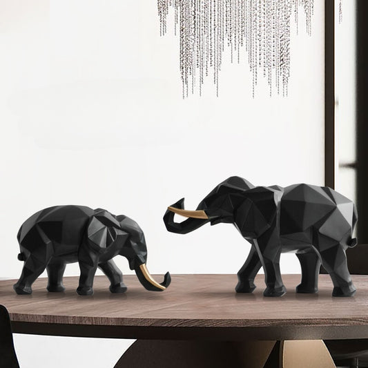 Elephant Pair Figurine Set